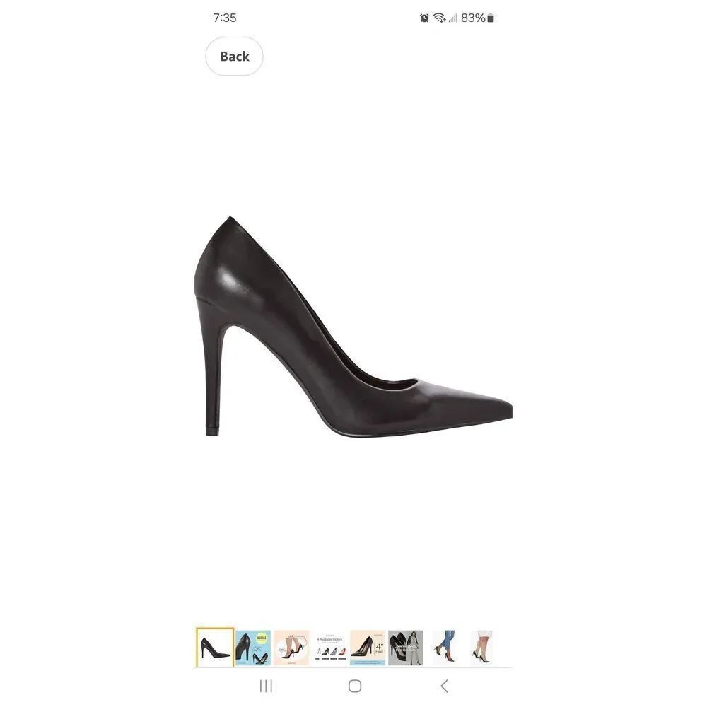 New Size 10 JustFab Black Onyx Gisselle Stiletto Pump High Heel Dress Shoes